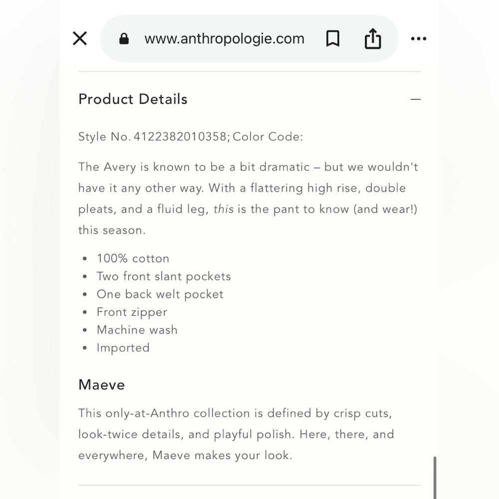 MAEVE by ANTHROPOLOGIE The Avery Pleated Wide Leg Denim Trousers - Picture 11 of 11